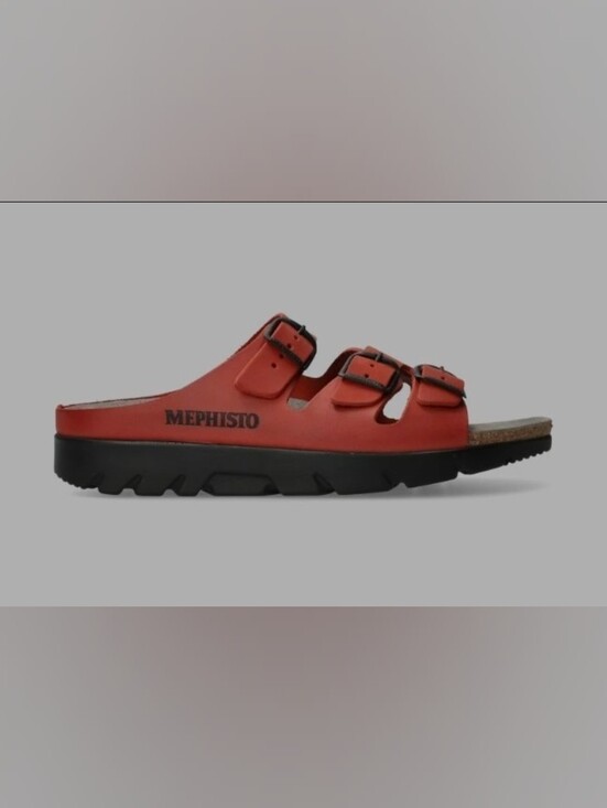 Mephisto Shoes - Mephisto Zach Fit sandals in red suede . 36